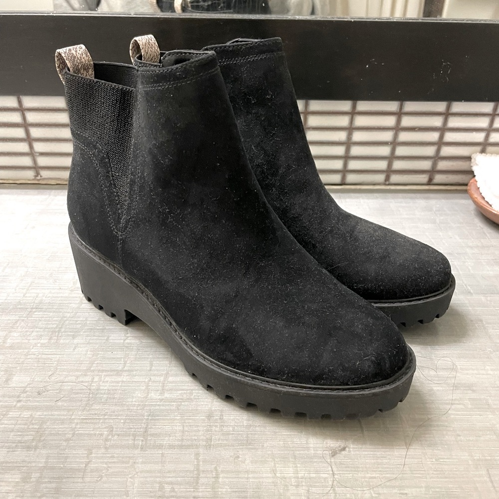 Suade black booties (target)